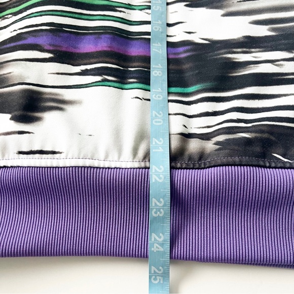 Volcom Slash Stripe Full Zip Fleece Lined Sherpa Men’s S Purple Black Hood Y2K - Picture 9 of 9